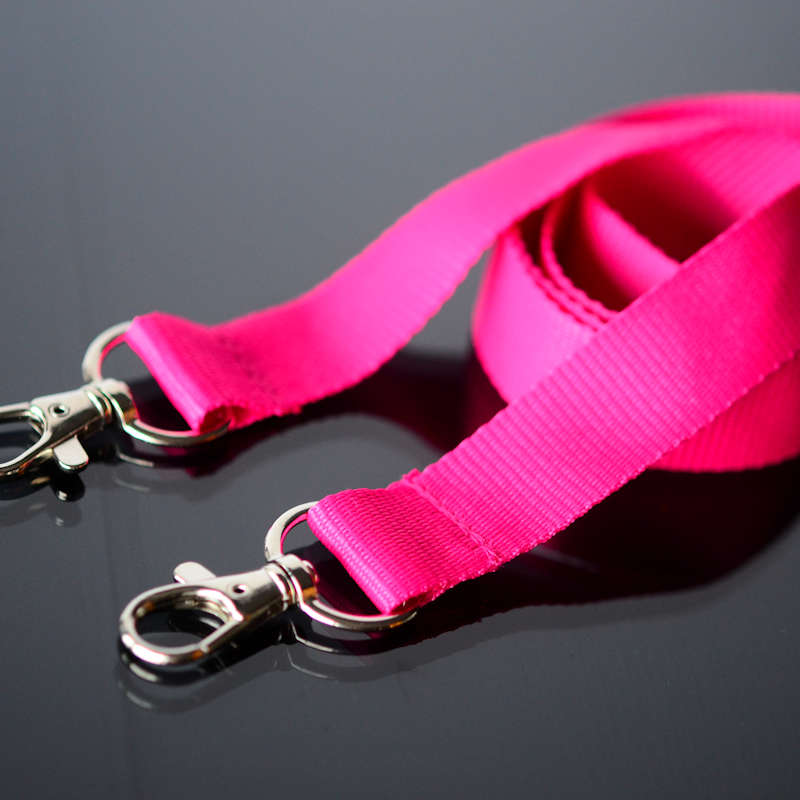 Fuksia Avainnauha 20mm kahdella klipsillä, ei turvalukkoa, pehmeä materiaali