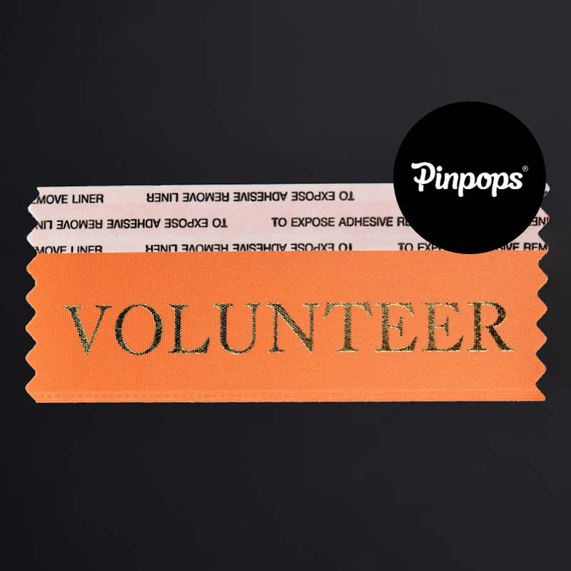 Oranssi VOLUNTEER Badge Ribbon Konferenssipassien ja tapahtumapassien tunnistenauha