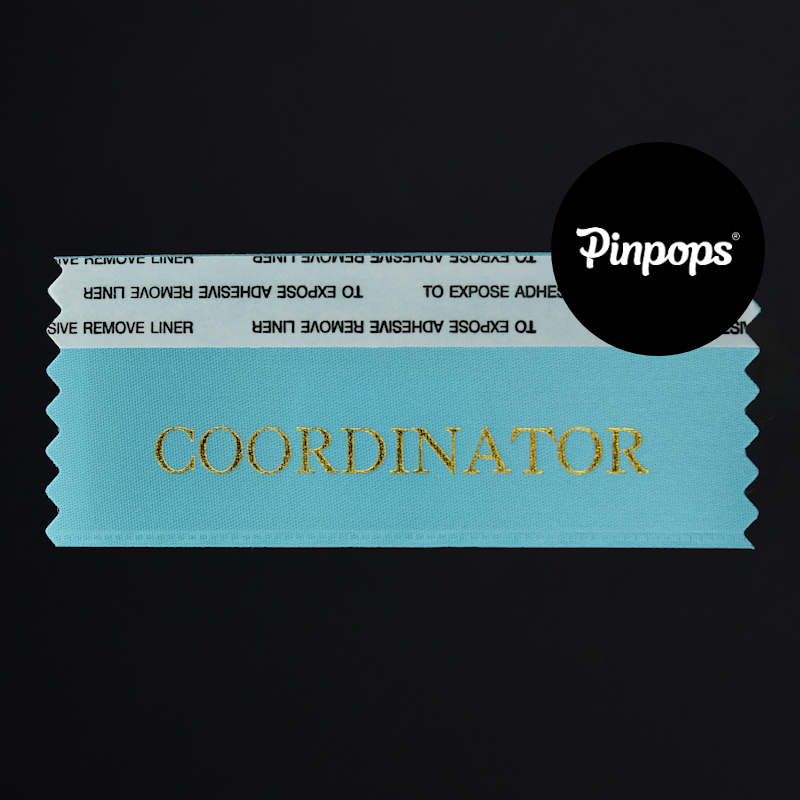 Turkoosi COORDINATOR Badge Ribbon Konferenssipassien ja tapahtumapassien tunnistenauha