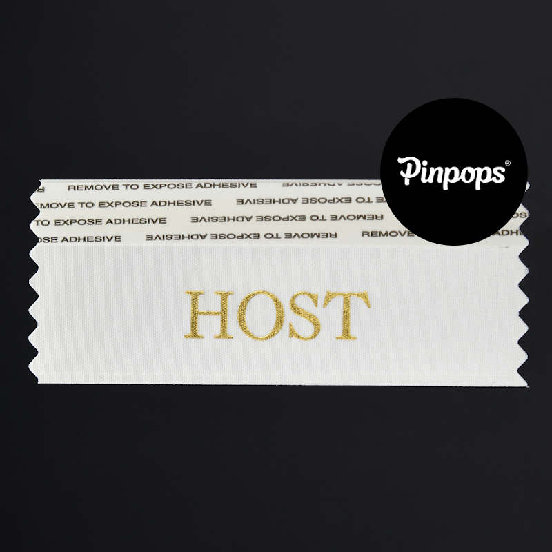 Valkoinen HOST Badge Ribbon Konferenssipassien ja tapahtumapassien tunnistenauha