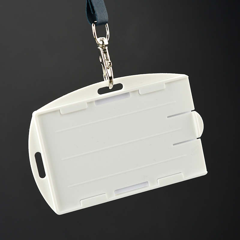 Valkoinen Biohajoava Pysty- tai vaakasuuntainen ID-korttipidike, kaksipuoleinen, biohajoava