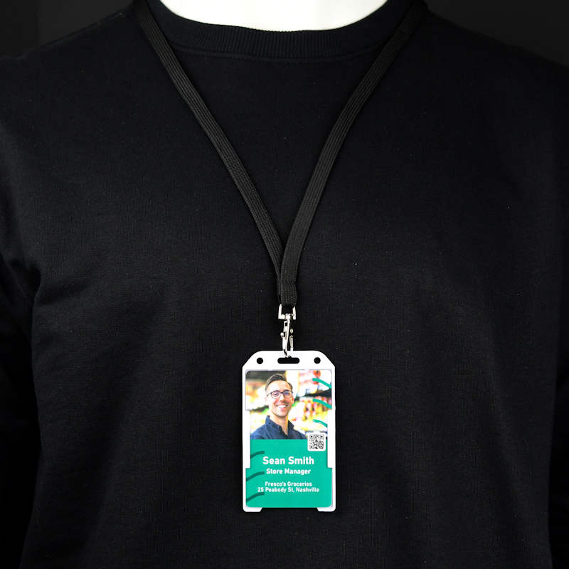 Valkoinen Perinteinen ID-kortin pidike yhdelle kortille