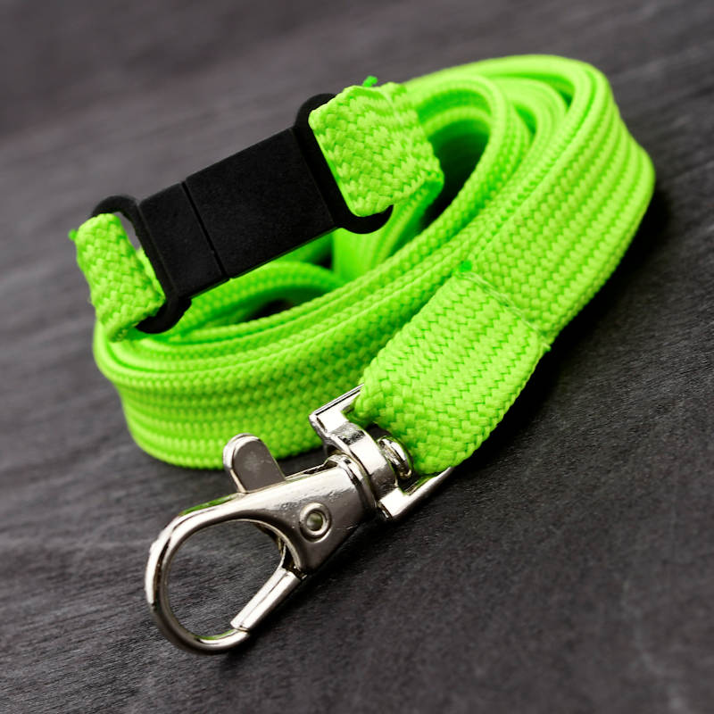 Lime Classic 10mm kaulanauha turvalukolla ja papukaijaklipsillä