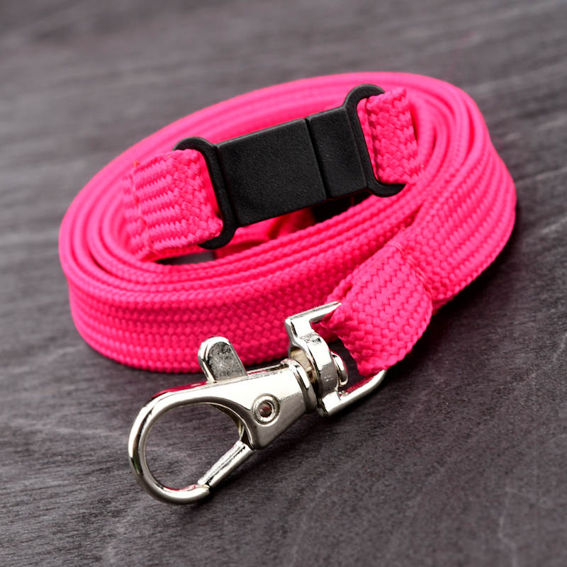 Fuksia Orkidea Classic 10mm kaulanauha turvalukolla ja papukaijaklipsillä