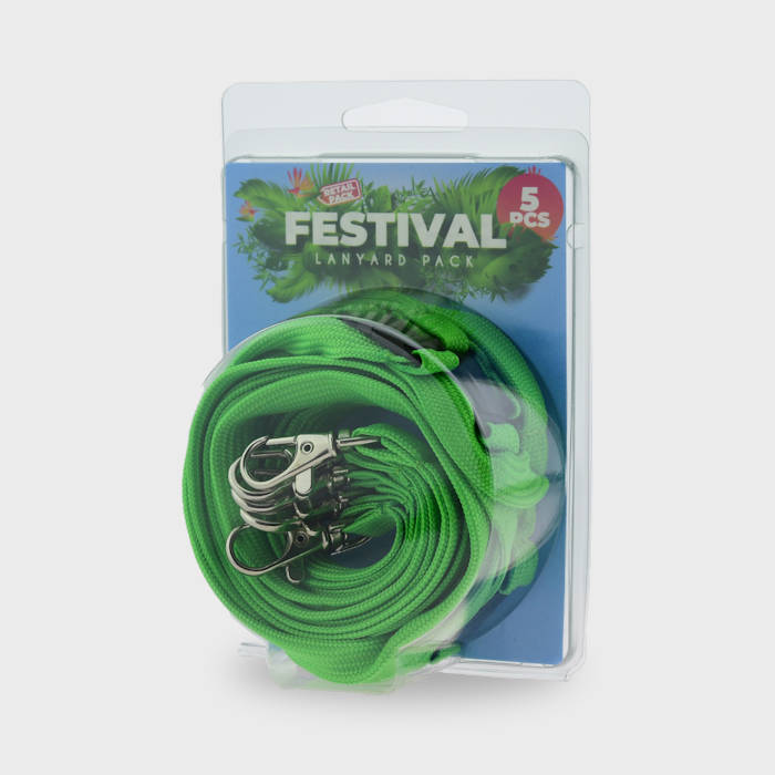 Vihreä Classic 10mm kaulanauha turvalukolla ja papukaijaklipsillä