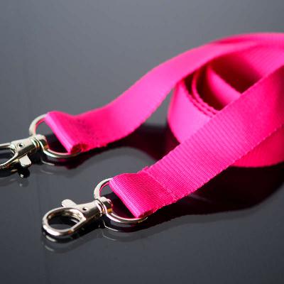 Fuksia Avainnauha 20mm kahdella klipsillä, ei turvalukkoa, pehmeä materiaali