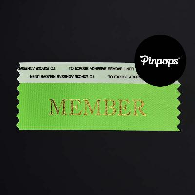 Vihreä MEMBER Badge Ribbon Konferenssipassien ja tapahtumapassien tunnistenauha