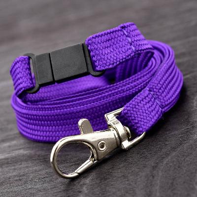 Violetti Classic 10mm kaulanauha turvalukolla ja papukaijaklipsillä