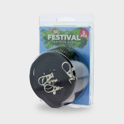 Musta Classic 10mm kaulanauha turvalukolla ja papukaijaklipsillä