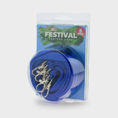 Sininen Classic 10mm kaulanauha turvalukolla ja papukaijaklipsillä