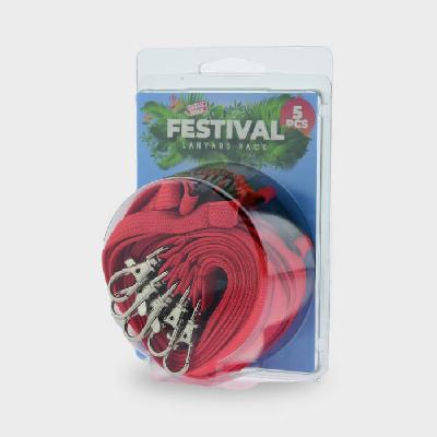 Punainen Classic 10mm kaulanauha turvalukolla ja papukaijaklipsillä