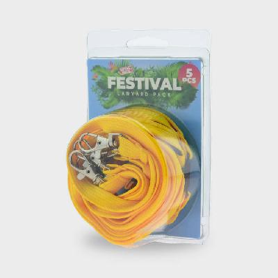 Mikadon Keltainen Classic 10mm kaulanauha turvalukolla ja papukaijaklipsillä